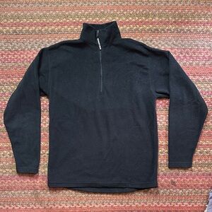 OBERMEYER BLACK POLARTEC FLEECE QUARTER ZIP
